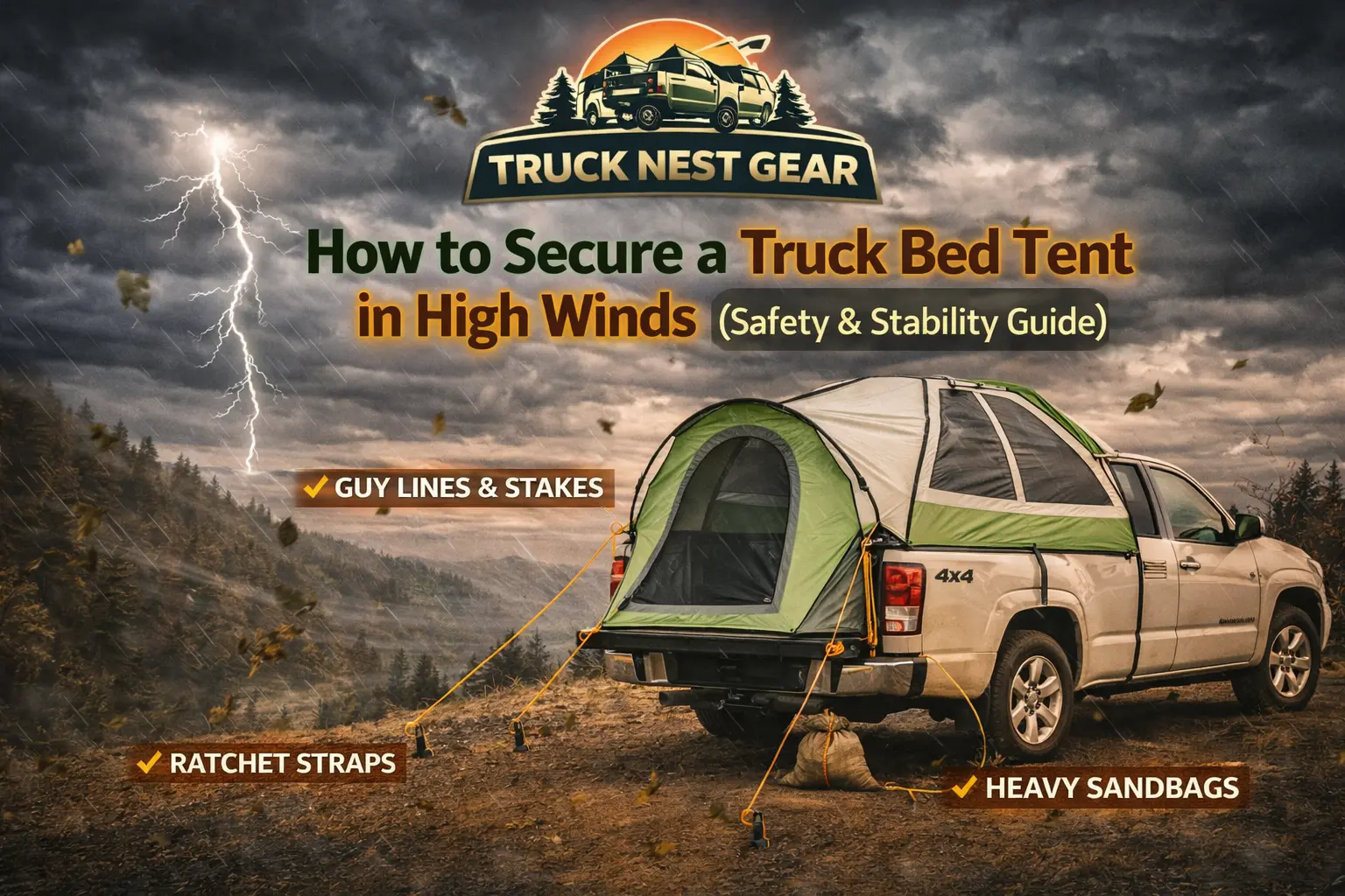How to Secure a Truck Bed Tent in High Winds