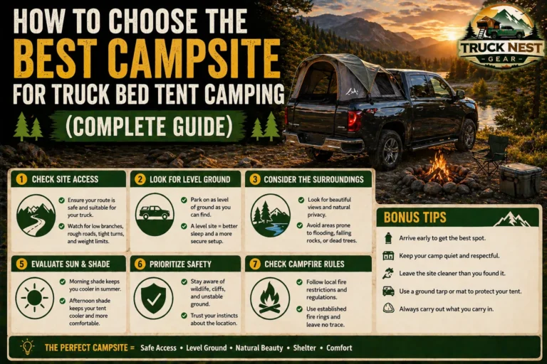 How to Choose the Best Campsite for Truck Bed Tent